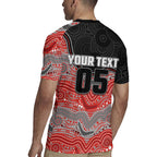 Custom Dolphins Rugby Jersey Fish Mascot With Aboriginal Indigenous