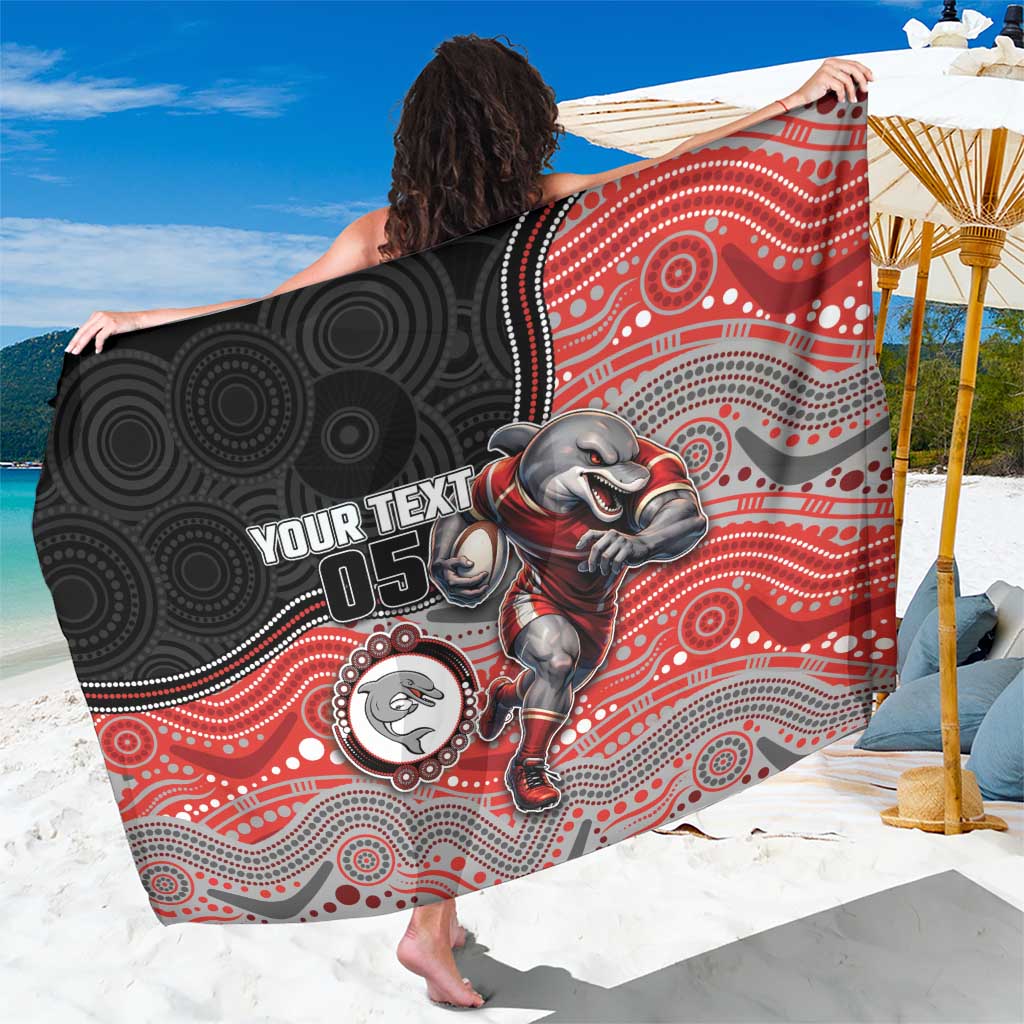 Custom Dolphins Sarong Fish Mascot With Aboriginal Indigenous