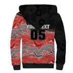 Custom Dolphins Sherpa Hoodie Fish Mascot With Aboriginal Indigenous