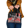 Custom Dolphins Shoulder Handbag Fish Mascot With Aboriginal Indigenous