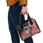 Custom Dolphins Shoulder Handbag Fish Mascot With Aboriginal Indigenous