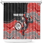 Custom Dolphins Shower Curtain Fish Mascot With Aboriginal Indigenous