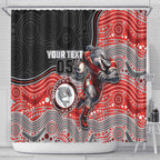 Custom Dolphins Shower Curtain Fish Mascot With Aboriginal Indigenous
