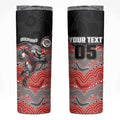 Custom Dolphins Skinny Tumbler Fish Mascot With Aboriginal Indigenous