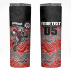 Custom Dolphins Skinny Tumbler Fish Mascot With Aboriginal Indigenous
