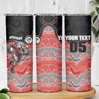 Custom Dolphins Skinny Tumbler Fish Mascot With Aboriginal Indigenous
