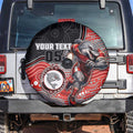Custom Dolphins Spare Tire Cover Fish Mascot With Aboriginal Indigenous