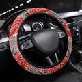 Dolphins Steering Wheel Cover Fish Mascot With Aboriginal Indigenous