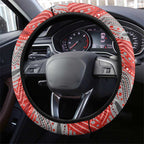 Dolphins Steering Wheel Cover Fish Mascot With Aboriginal Indigenous