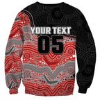 Custom Dolphins Sweatshirt Fish Mascot With Aboriginal Indigenous