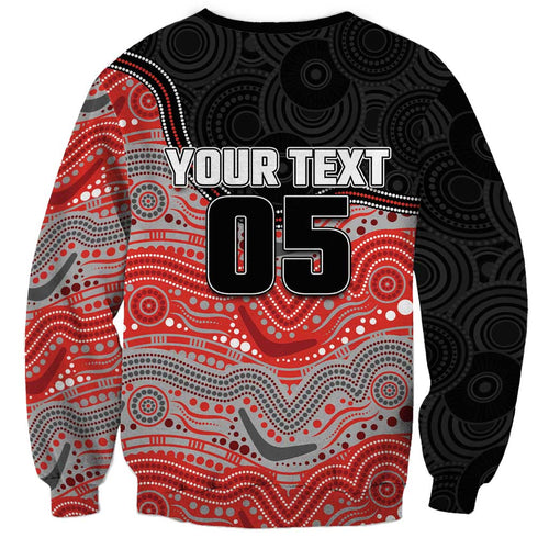 Custom Dolphins Sweatshirt Fish Mascot With Aboriginal Indigenous