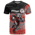 Custom Dolphins T Shirt Fish Mascot With Aboriginal Indigenous