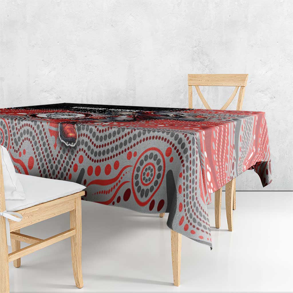 Custom Dolphins Tablecloth Fish Mascot With Aboriginal Indigenous