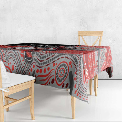 Custom Dolphins Tablecloth Fish Mascot With Aboriginal Indigenous