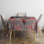 Custom Dolphins Tablecloth Fish Mascot With Aboriginal Indigenous