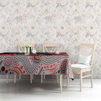 Custom Dolphins Tablecloth Fish Mascot With Aboriginal Indigenous