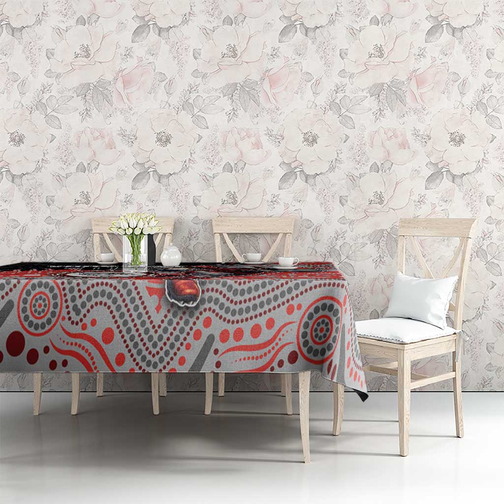 Custom Dolphins Tablecloth Fish Mascot With Aboriginal Indigenous