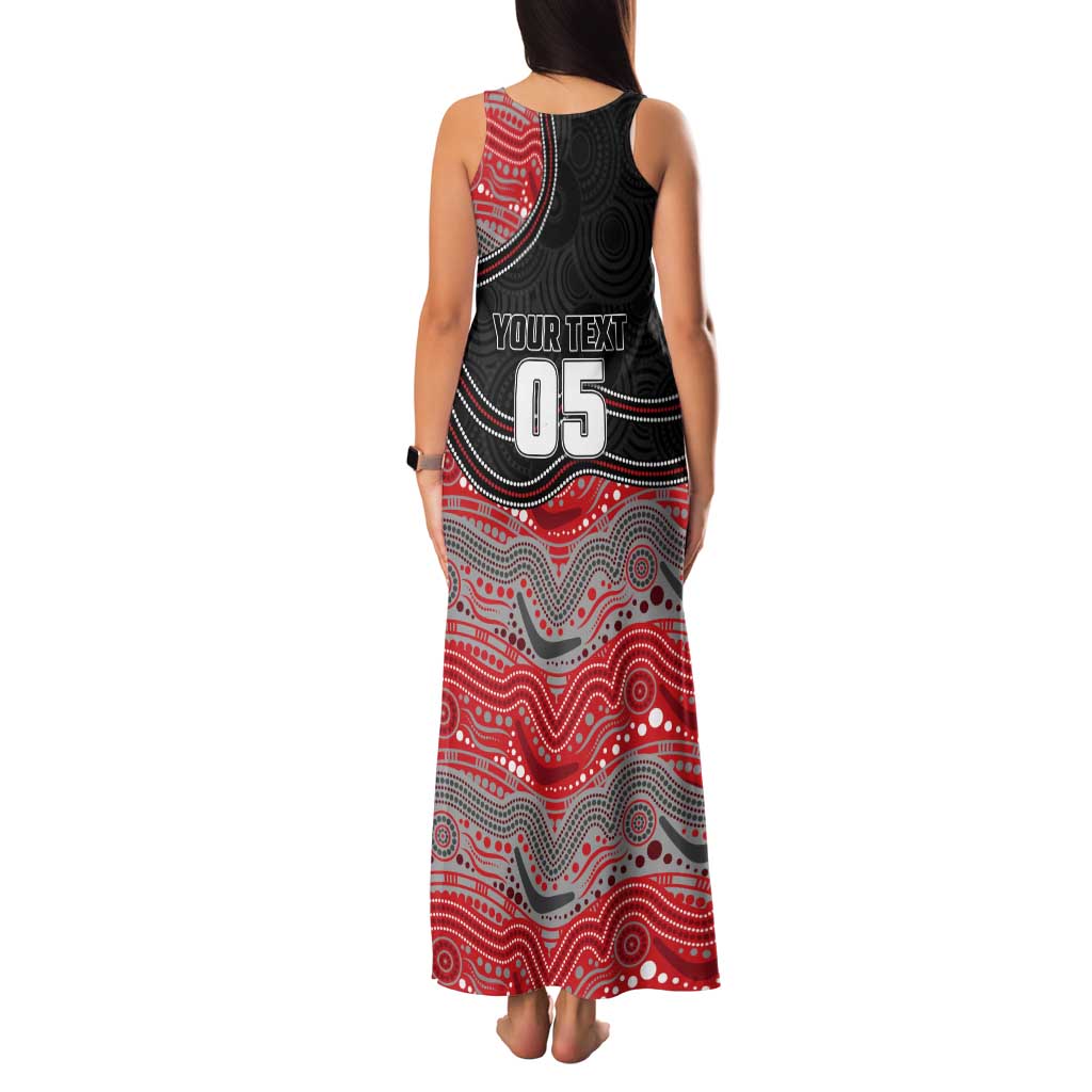 Custom Dolphins Tank Maxi Dress Fish Mascot With Aboriginal Indigenous