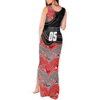 Custom Dolphins Tank Maxi Dress Fish Mascot With Aboriginal Indigenous