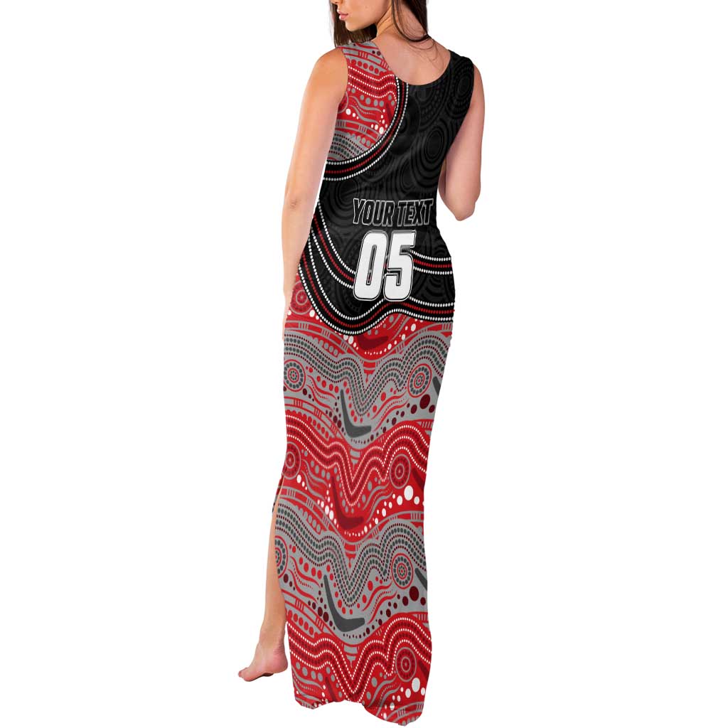 Custom Dolphins Tank Maxi Dress Fish Mascot With Aboriginal Indigenous