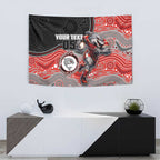 Custom Dolphins Tapestry Fish Mascot With Aboriginal Indigenous