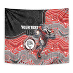 Custom Dolphins Tapestry Fish Mascot With Aboriginal Indigenous