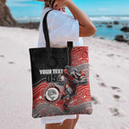 Custom Dolphins Tote Bag Fish Mascot With Aboriginal Indigenous