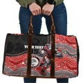 Custom Dolphins Travel Bag Fish Mascot With Aboriginal Indigenous
