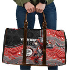 Custom Dolphins Travel Bag Fish Mascot With Aboriginal Indigenous