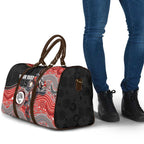 Custom Dolphins Travel Bag Fish Mascot With Aboriginal Indigenous