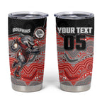 Custom Dolphins Tumbler Cup Fish Mascot With Aboriginal Indigenous