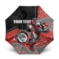 Custom Dolphins Umbrella Fish Mascot With Aboriginal Indigenous