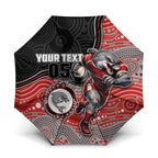Custom Dolphins Umbrella Fish Mascot With Aboriginal Indigenous