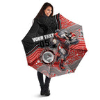 Custom Dolphins Umbrella Fish Mascot With Aboriginal Indigenous