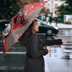Custom Dolphins Umbrella Fish Mascot With Aboriginal Indigenous