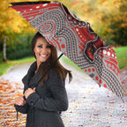 Custom Dolphins Umbrella Fish Mascot With Aboriginal Indigenous
