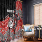 Custom Dolphins Window Curtain Fish Mascot With Aboriginal Indigenous