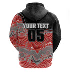 Custom Dolphins Zip Hoodie Fish Mascot With Aboriginal Indigenous