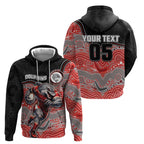 Custom Dolphins Zip Hoodie Fish Mascot With Aboriginal Indigenous