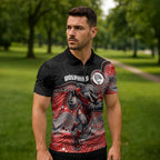 Custom Dolphins Zipper Polo Shirt Fish Mascot With Aboriginal Indigenous