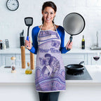 Personalised Epilepsy Awareness Apron Purple Ribbon Butterfly And Brain Aboriginal Art