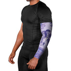 Personalised Epilepsy Awareness Arm Sleeves Purple Ribbon Butterfly And Brain Aboriginal Art