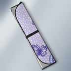 Personalised Epilepsy Awareness Auto Sun Shade Purple Ribbon Butterfly And Brain Aboriginal Art