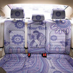 Personalised Epilepsy Awareness Back Car Seat Cover Purple Ribbon Butterfly And Brain Aboriginal Art