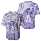 Personalised Epilepsy Awareness Baseball Jersey Purple Ribbon Butterfly And Brain Aboriginal Art