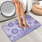 Personalised Epilepsy Awareness Bathroom Set Purple Ribbon Butterfly And Brain Aboriginal Art
