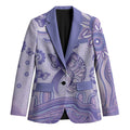 Personalised Epilepsy Awareness Blazer Purple Ribbon Butterfly And Brain Aboriginal Art