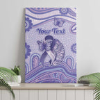 Personalised Epilepsy Awareness Canvas Wall Art Purple Ribbon Butterfly And Brain Aboriginal Art