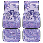 Epilepsy Awareness Car Mats Purple Ribbon Butterfly And Brain Aboriginal Art
