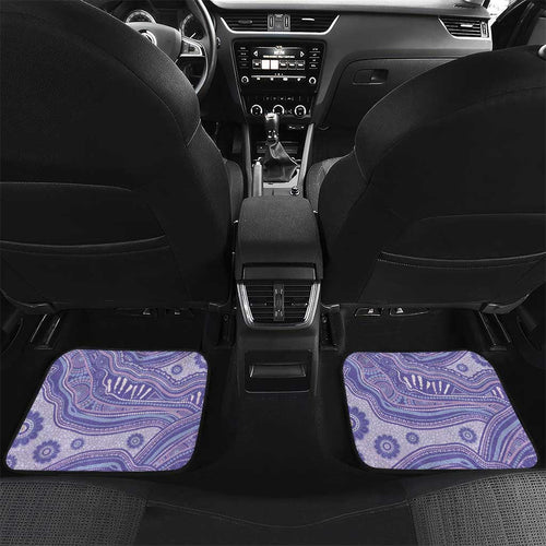 Epilepsy Awareness Car Mats Purple Ribbon Butterfly And Brain Aboriginal Art